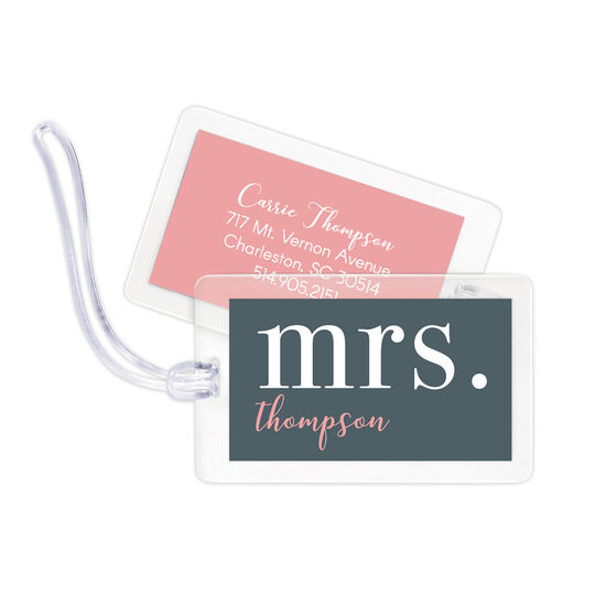 Bold Mrs. Luggage Tags